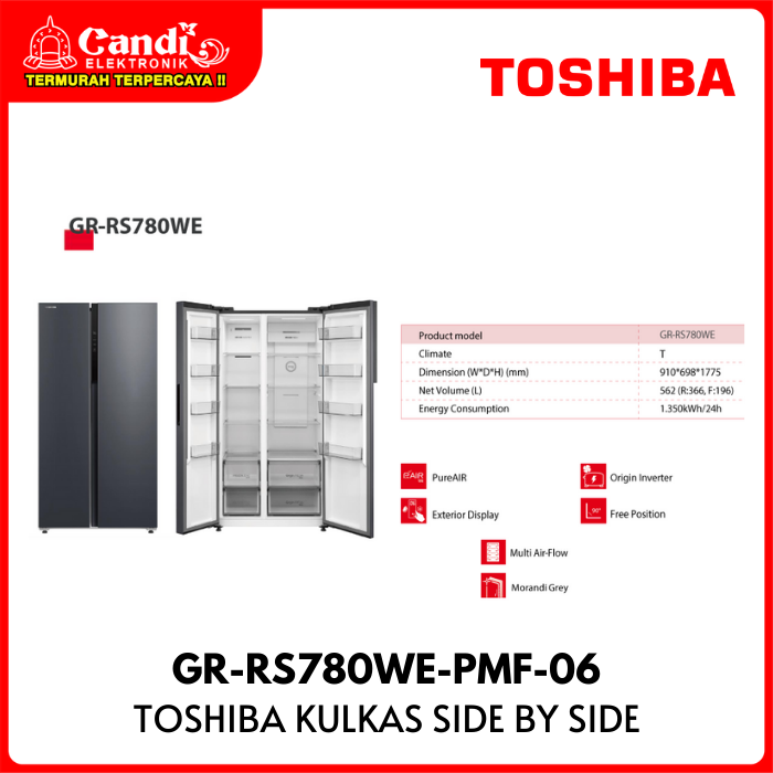 Jual KULKAS SIDE BY SIDE TOSHIBA - Candielektronik.co.id | Termurah